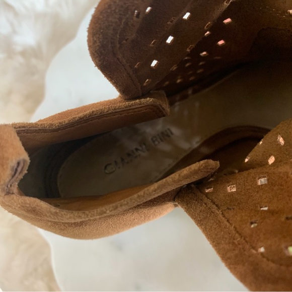GIANNI BINI PEEP TOE SUEDE SHOES - Picture 4 of 12